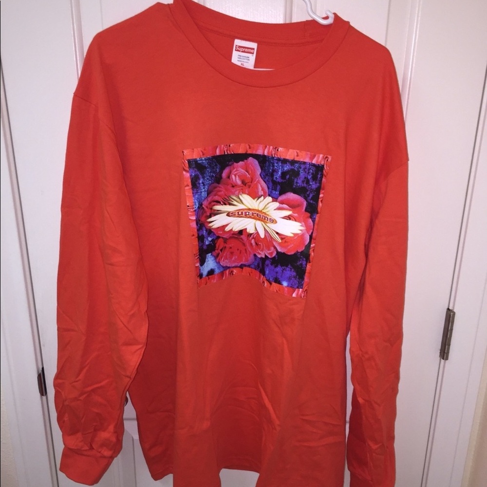 Supreme Bloom L/S Tee (Bright Orange) Extra-Large - Picture 5 of 8