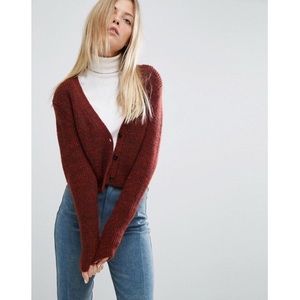 ASOS Cropped Cardigan with V Neck