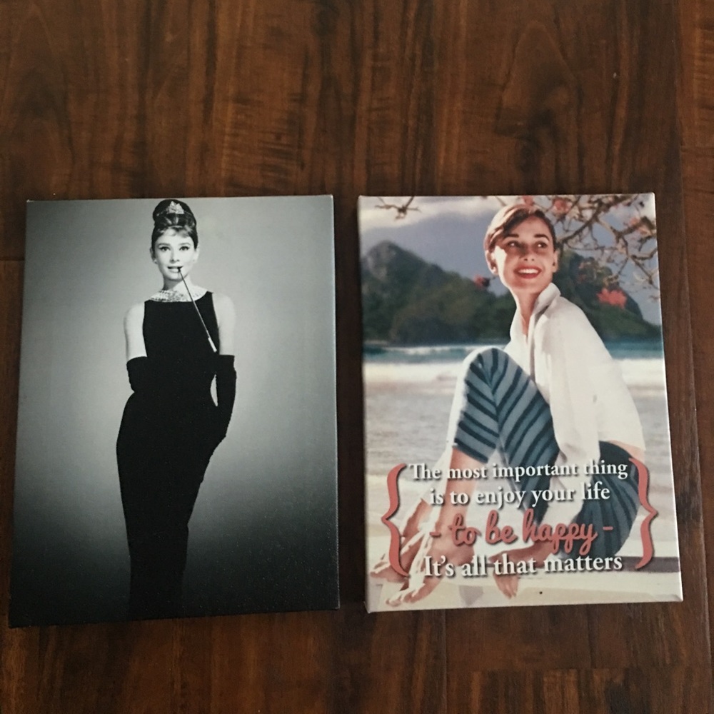 2 Audrey Hepburn cute canvas posters!