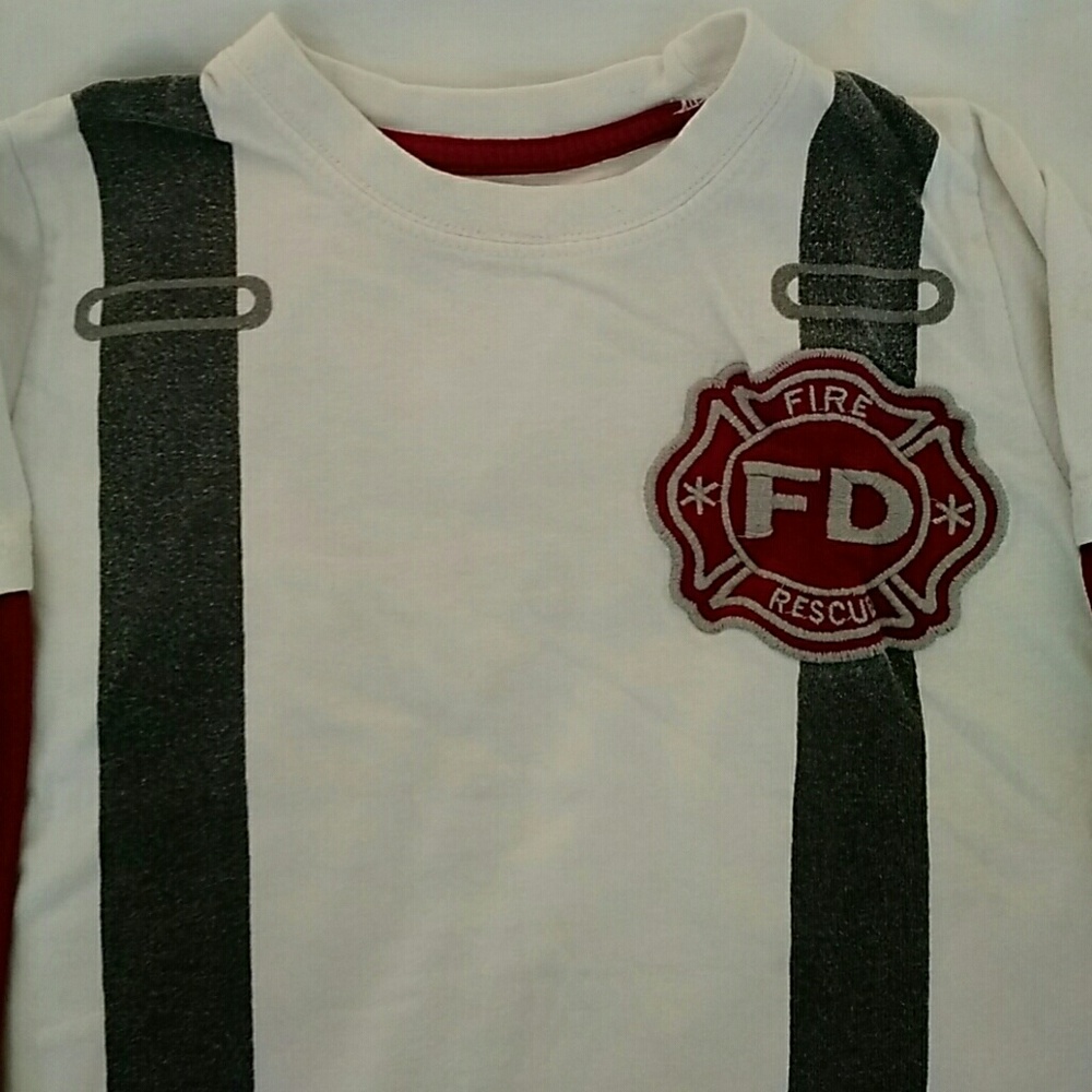 Gymboree fireman firefighter tee shirt 4T