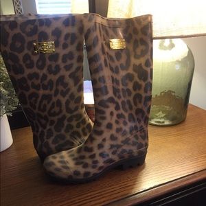 Guess Leopard Print Rain Boots