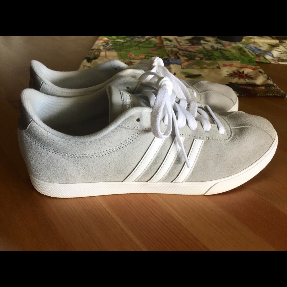 Adidas Neo Courtset Grey Suede Sneakers