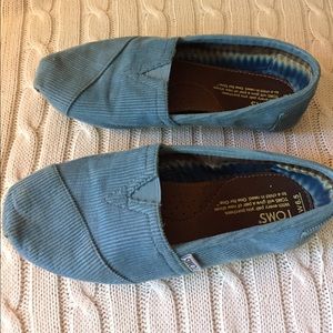 Blue Corduroy TOMS