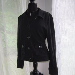 Black Button Blazer Jacket Coat Plus Sz 1X
