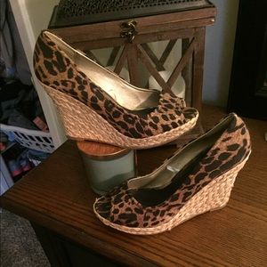 Leopard Print Wedges