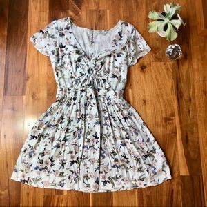 American Eagle keyhole mint green skater dress