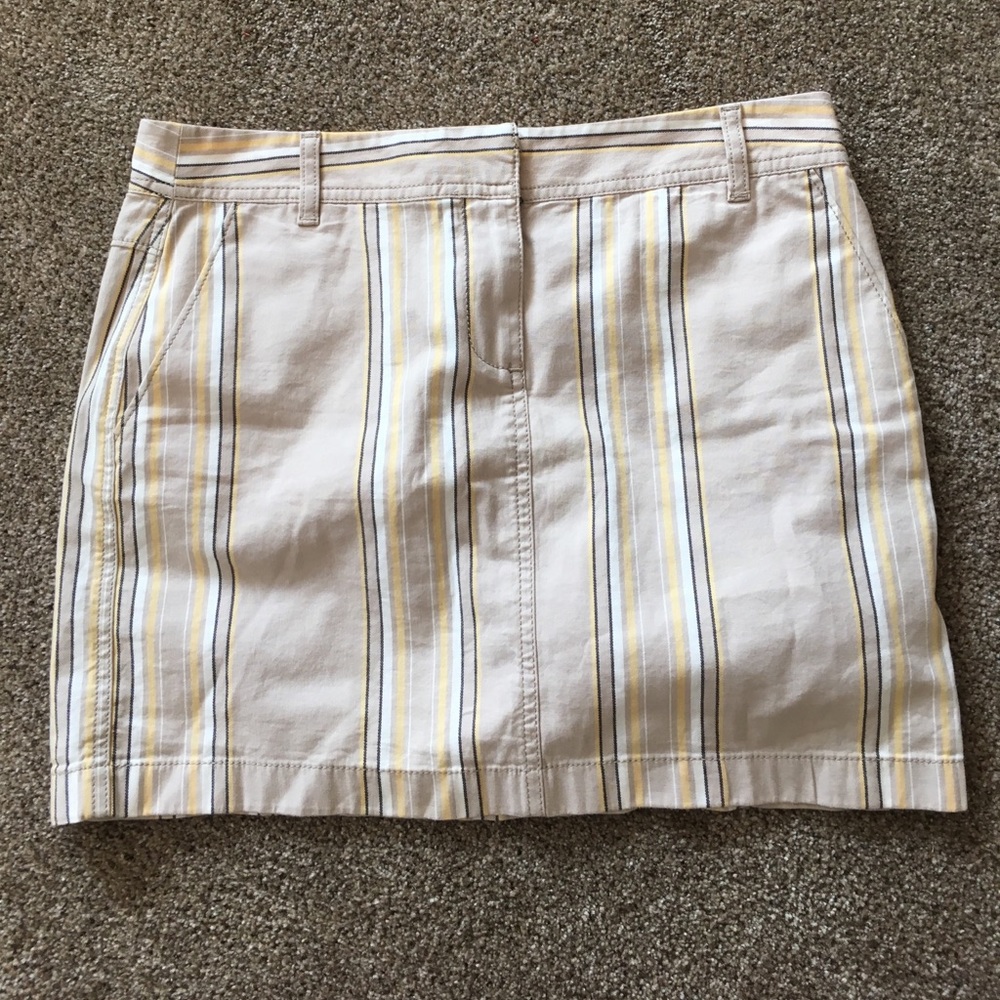 LOFT striped mini skirt