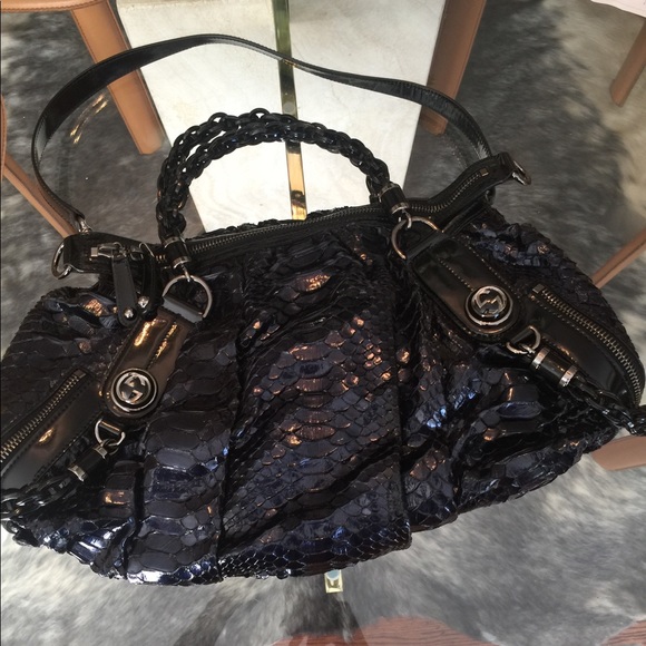 GUCCI PYTHON GALAXY TOP HANDLE BAG - Picture 4 of 8