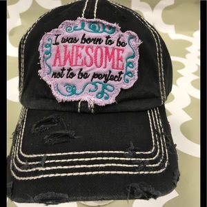 "Awesome, not perfect" baseball hat