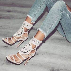 Nude Embellished Heels