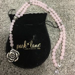 Rose quartz & Silver Rosary by Park Lane