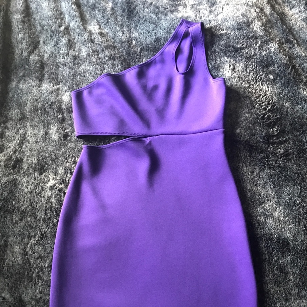Purple Cut Out Party Dress
