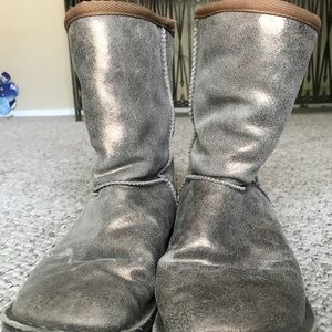 METALLIC ALDO BOOTS SIZE 9