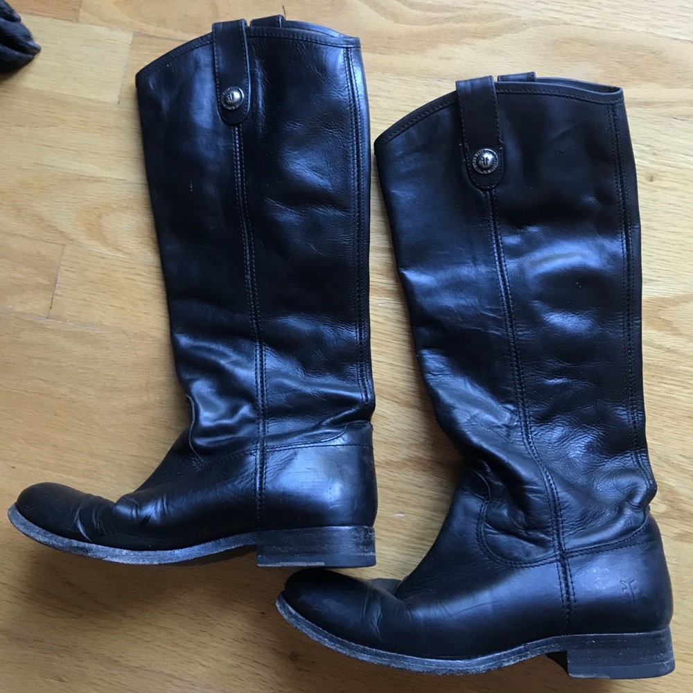 Black Melissa button Frye Boots