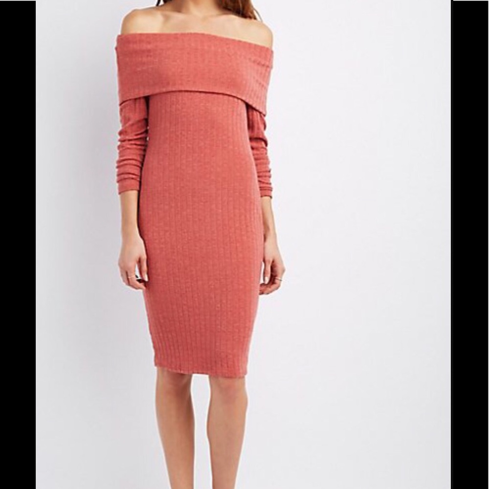OFF- SHOULDER SWEATER DRESS 🛍