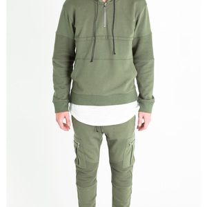 Olive Men’s Hoodie and Matching Pants Sweats