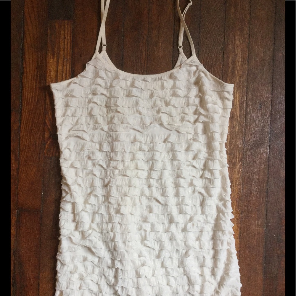 Free People Ruffled Spaghetti Strap Top Sz M