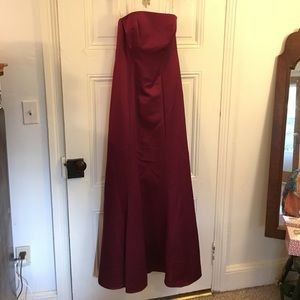 Burgundy bridesmaid dress