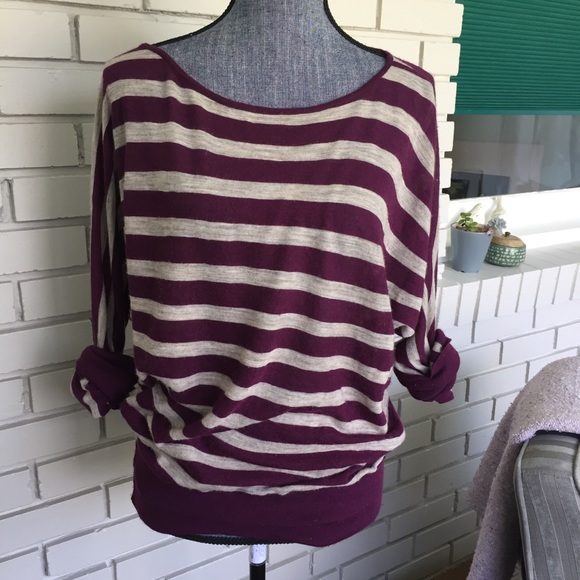 LOFT striped tunic sweater - Picture 1 of 4