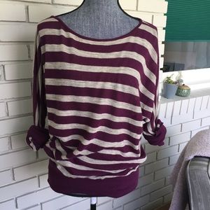 LOFT striped tunic sweater