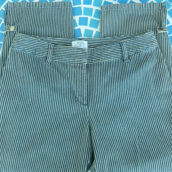 Ann Taylor LOFT stripe crop 6p - Picture 5 of 6