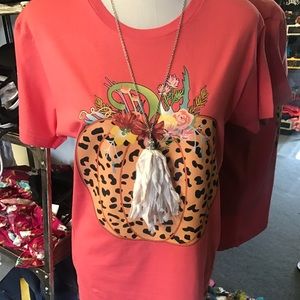 NWT Coral Pumpkin Shirt