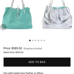 Tiffany reversible tote NEW with box