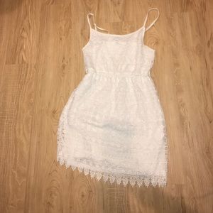 NWT white lace fitted dress