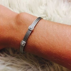 Alor Stainless Steel Two-Station Diamond Bracelet