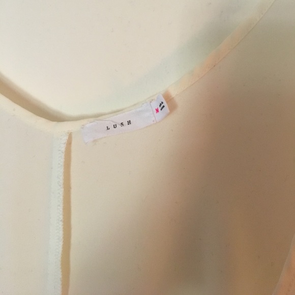 Lush women's tank top off white size med - Picture 3 of 4