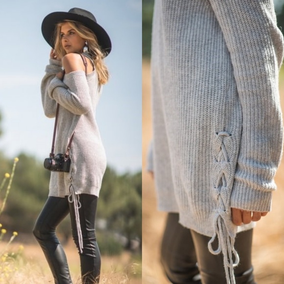 2 Colors! Angora Blend Cold Shoulder Sweater - Picture 3 of 8