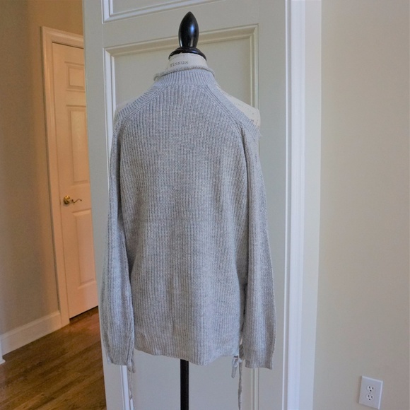 2 Colors! Angora Blend Cold Shoulder Sweater - Picture 7 of 8