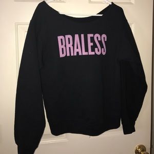Braless sweatshirt