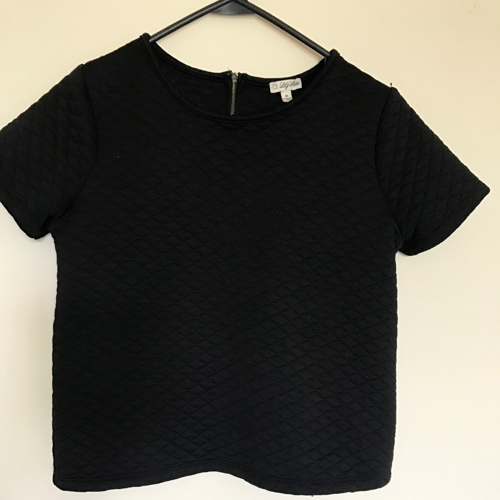Lily White Black Quilted Top
