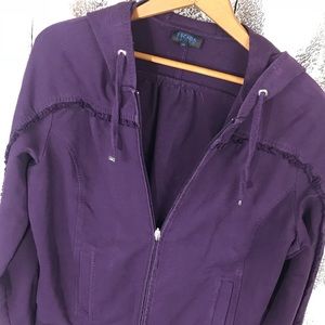 Escada Sport Zip Ruffle Hoodie