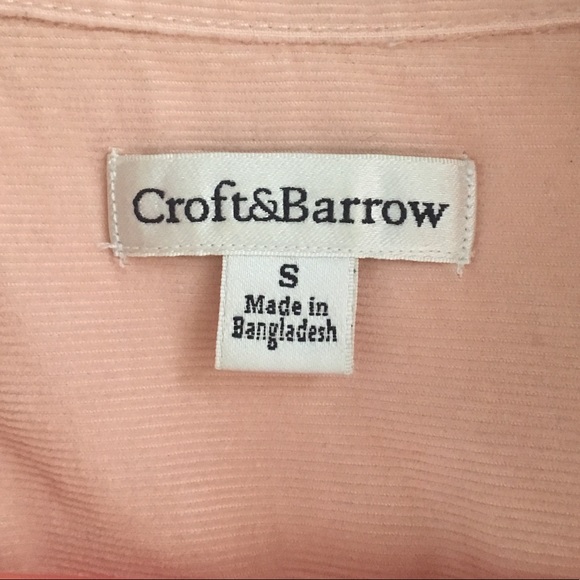 Croft and Barrow Pink Corduroy Button Down Shirt - Picture 3 of 4