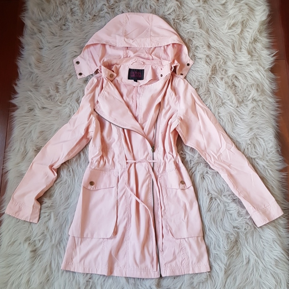 Trench coat with hood