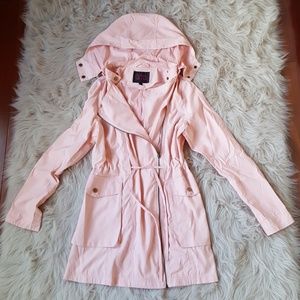 Trench coat with hood