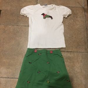Hartstrings Girls Skort Set with Dogs - Size 7