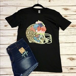 Cheetah and Floral Football helmet