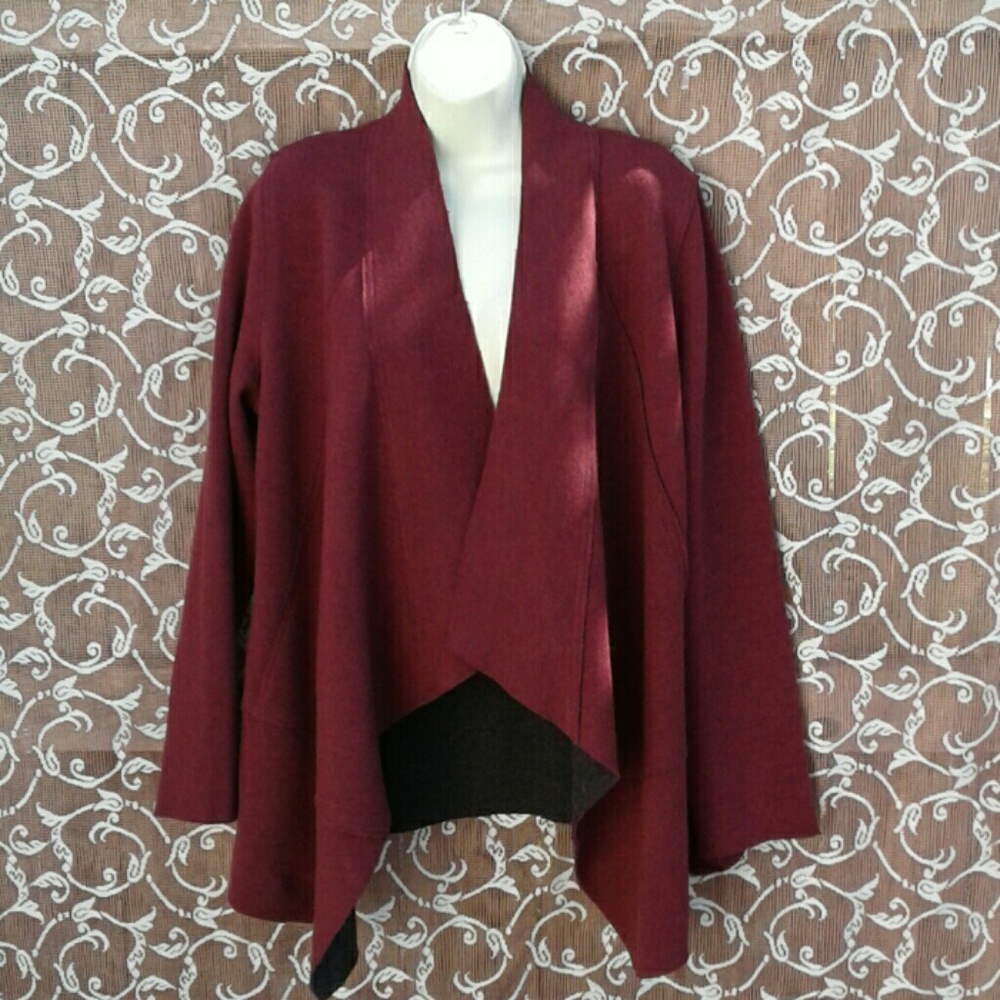 EILEEN FISHER DRAPED FRONT  MOTO JACKET