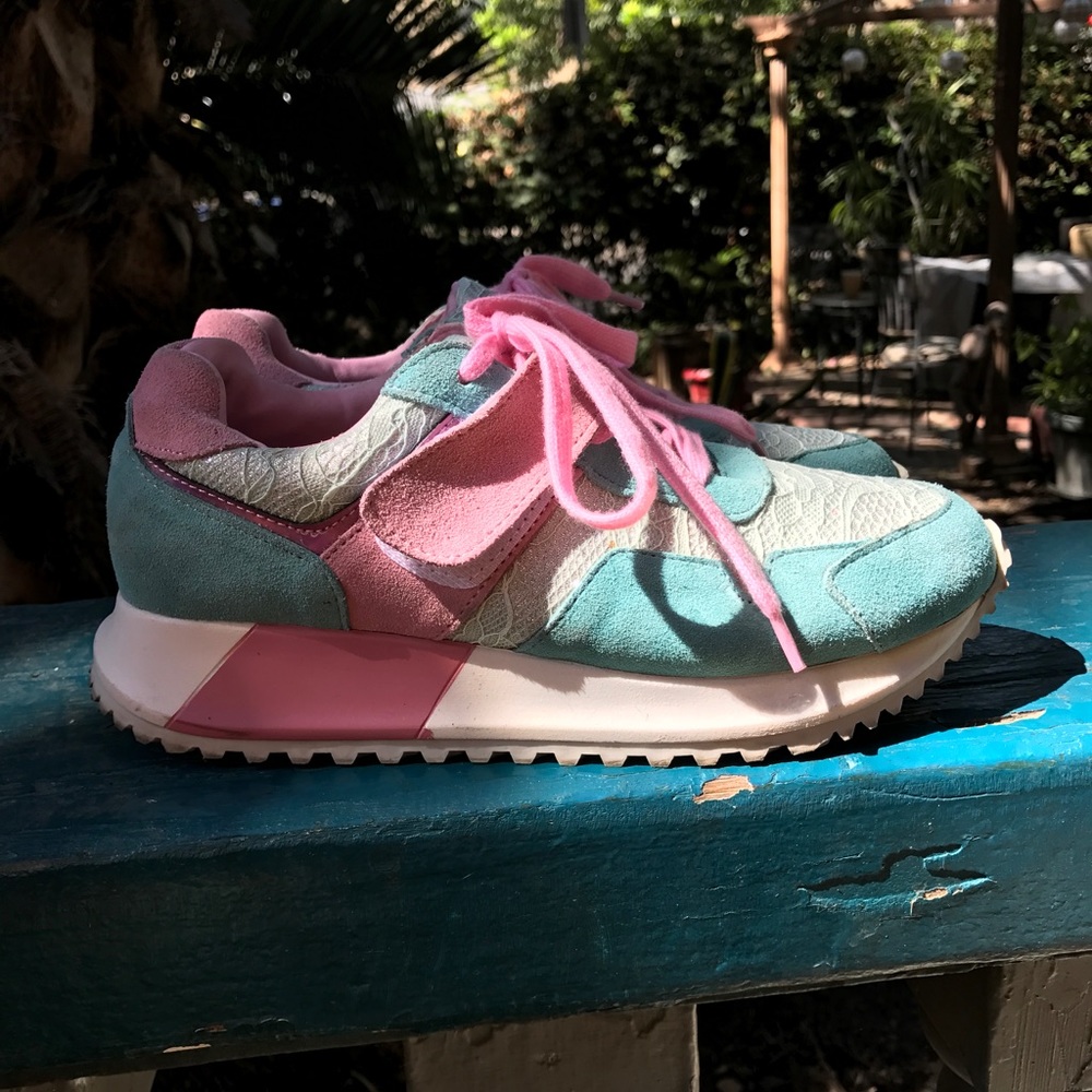 Any three for 20 Pink&blue laced Sneaker