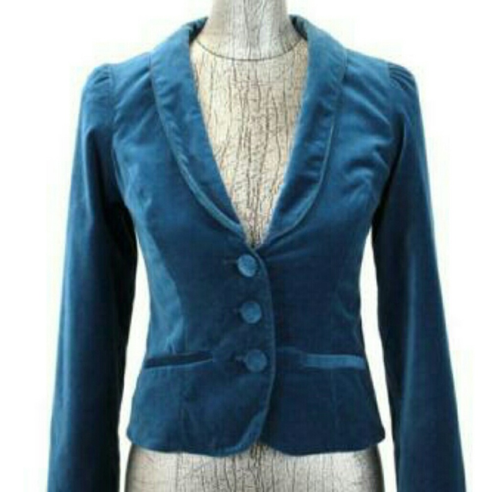 Erin Fetherston for Target Blue Velvet Blazer