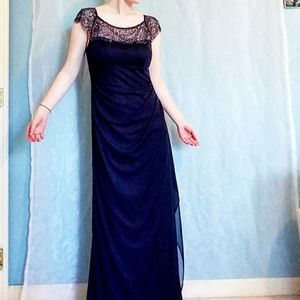 Navy Blue Evening Gown