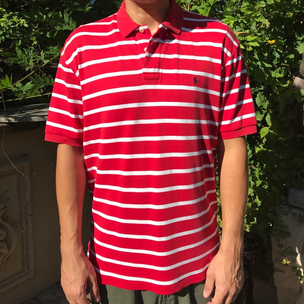 Ralph Lauren Red Striped Polo