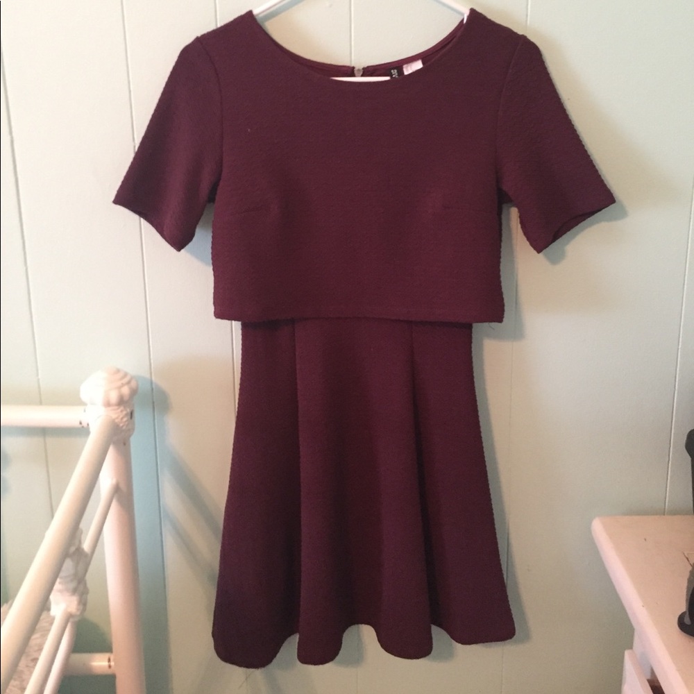 2 PIECE BURGUNDY DRESS SET!!