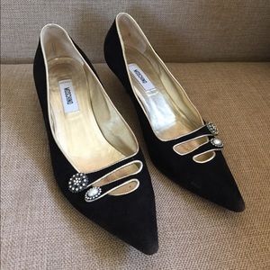 Authentic Moschino Black & Gold Kitten-Heels Authentic Moschino Black & Gold Kitten-Heels