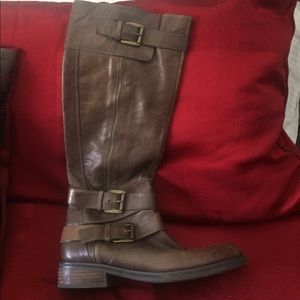 Enzo Angiolini brown riding boots.