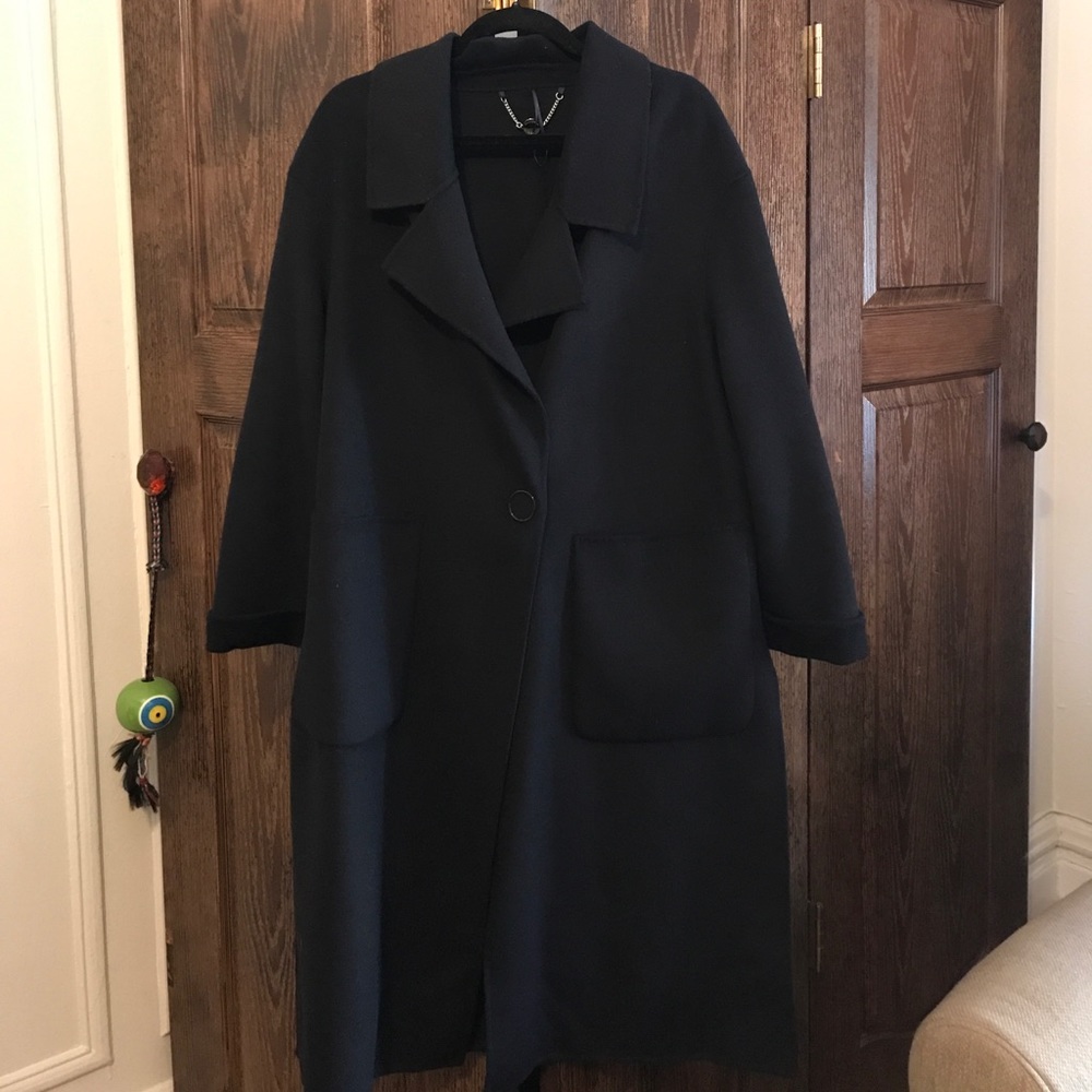 Marks & Spencer (London) Autograph Navy Wool Coat