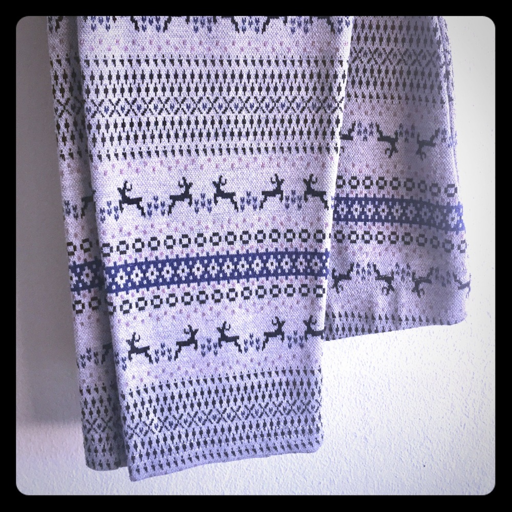 free people reindeer sweater leggings/pants